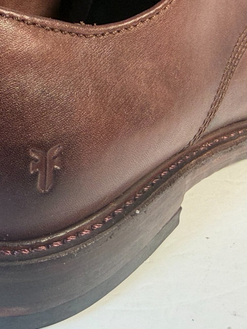 Mens Size 9 FRYE brown leather shoes - Picture 2 of 16